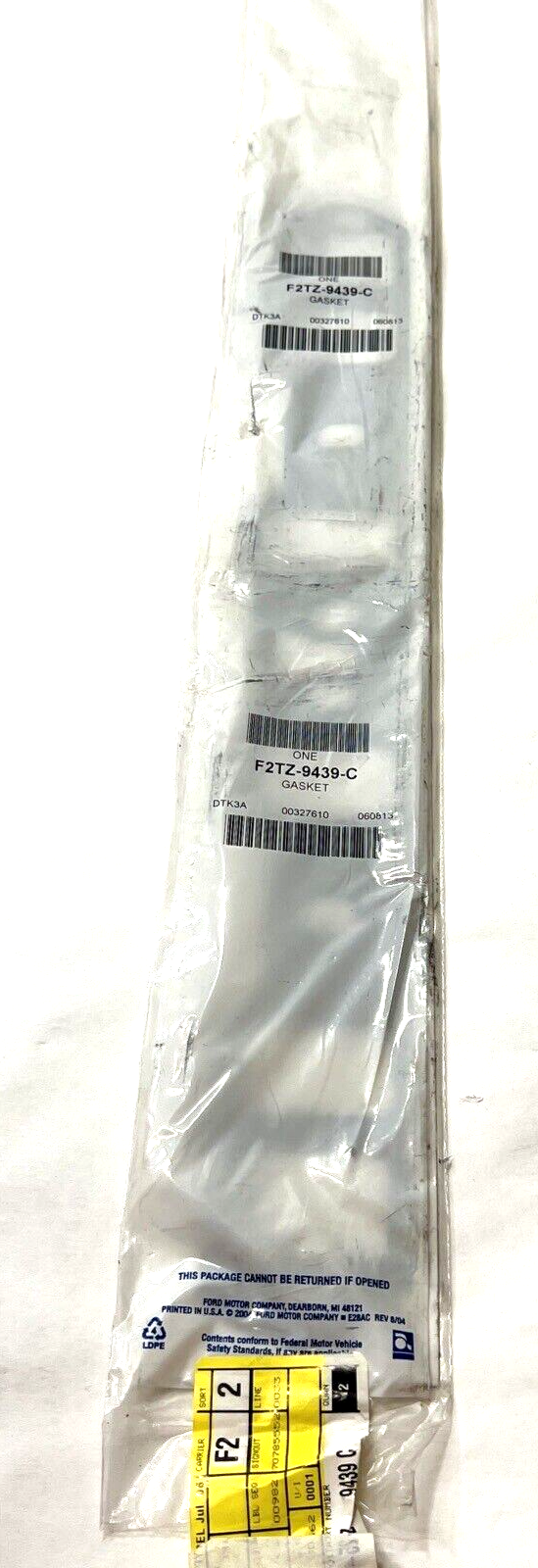 New OEM Genuine Ford F-250 H Engine Lower Intake Manifold Gasket F2TZ9439C