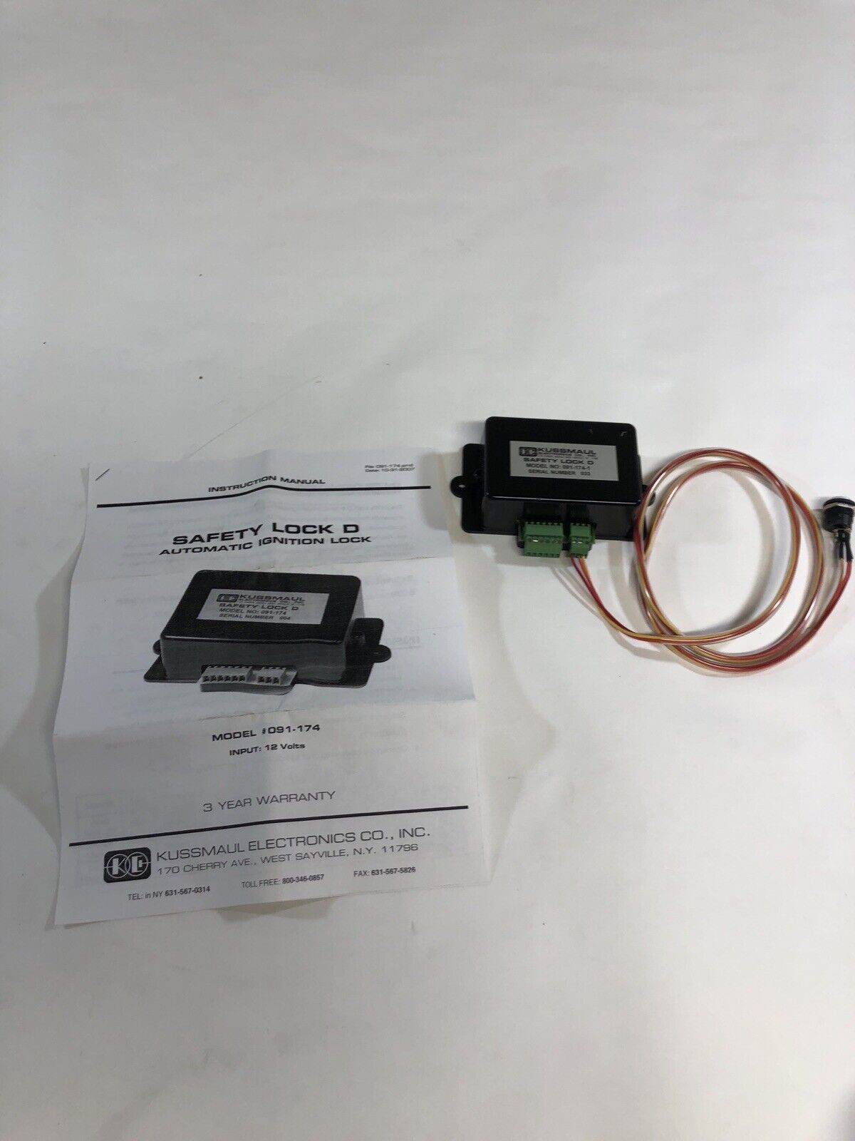 Kussmaul Automatic Ignition Safety Lock Kussmaul 12 Volt 091-174-1