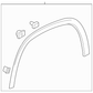 Genuine OEM GM Traverse Front Driver Side Wheel Opening Molding 18-23 84999317
