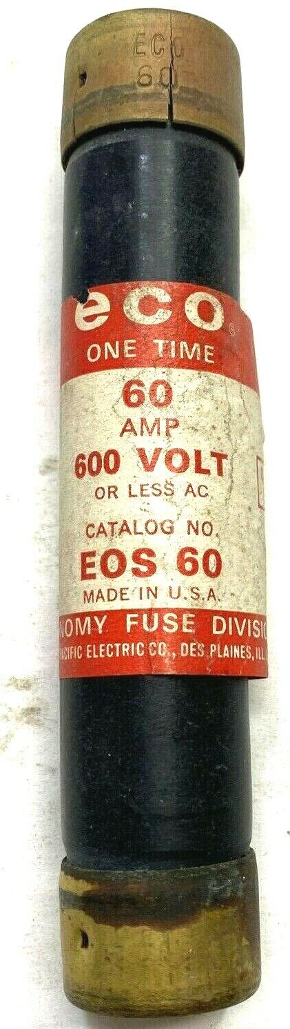 New ECO One Time 60 EOS 600 Volts 60 AMPS Fuse