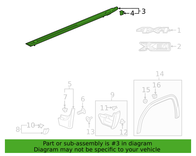 Genuine OEM GM Right Passenger Side Upper Molding 2019-2024 84545452