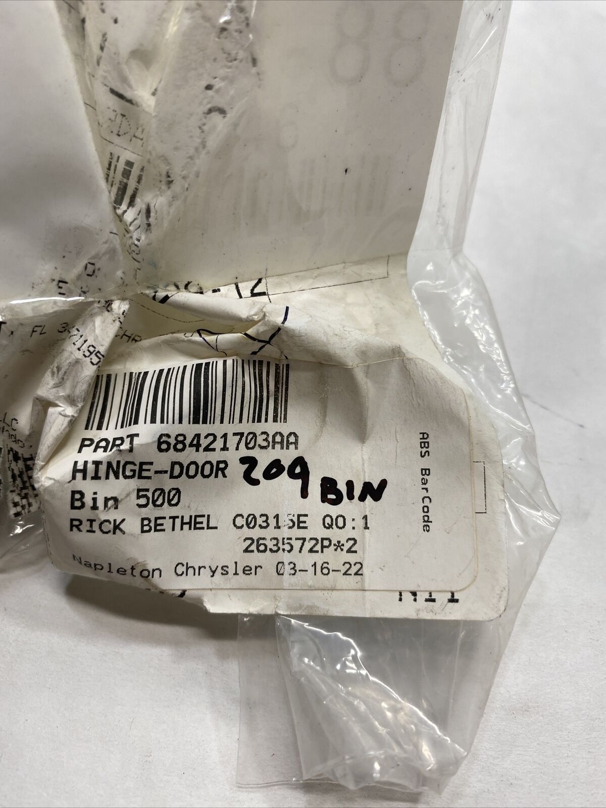 New OEM Genuine Mopar 1500 2019-2023 Door Hinge Left 68421703AA