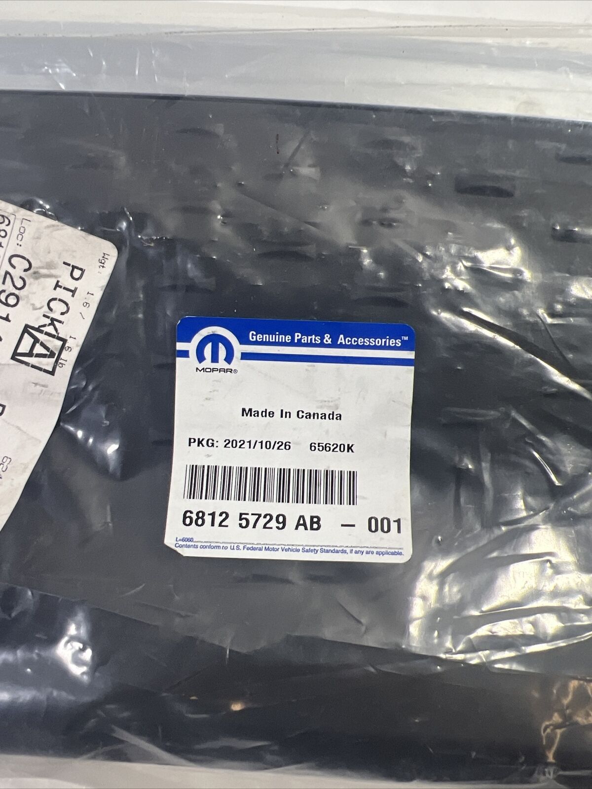 Genuine OEM Mopar Grand Caravan Rear Fascia Scuff Pad 2011-2020 68125729AB