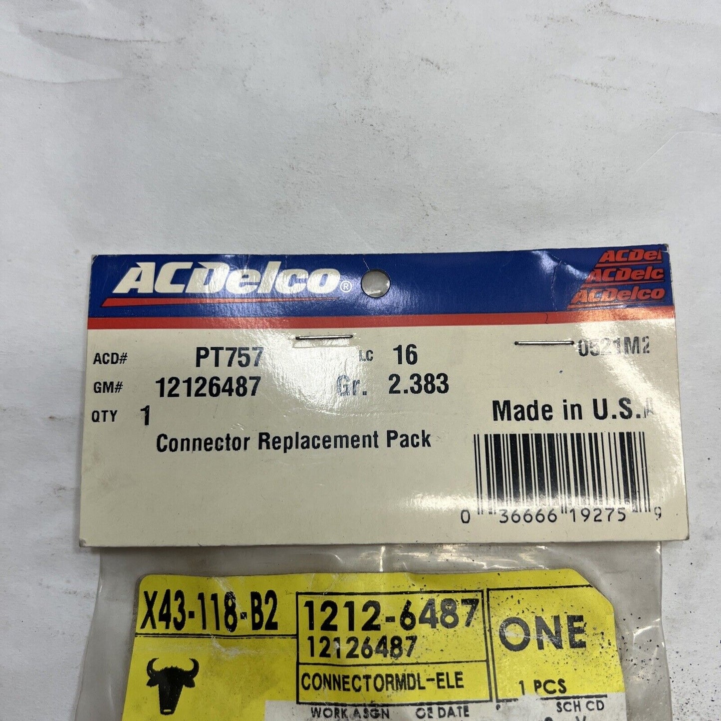 Genuine OEM GM ACDelco 88 Multi Purpose Pigtail Connector 92-06 PT757 12126487
