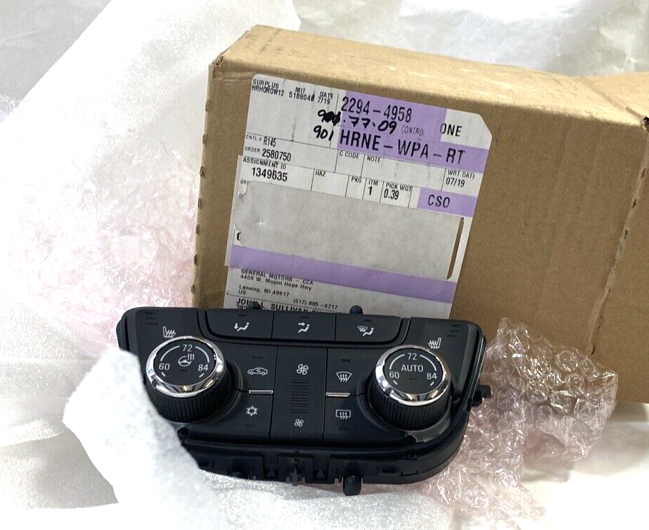 Genuine OEM GM ACDelco Buick Heating and A/C Control Panel 1574329 22944958