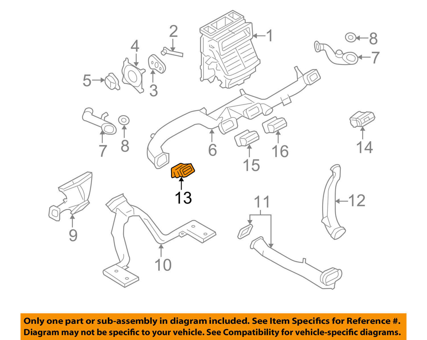 New OEM Ford Five Hundred Instrument Panel AC Air Vent Side 05-07 5G1Z19893AAC