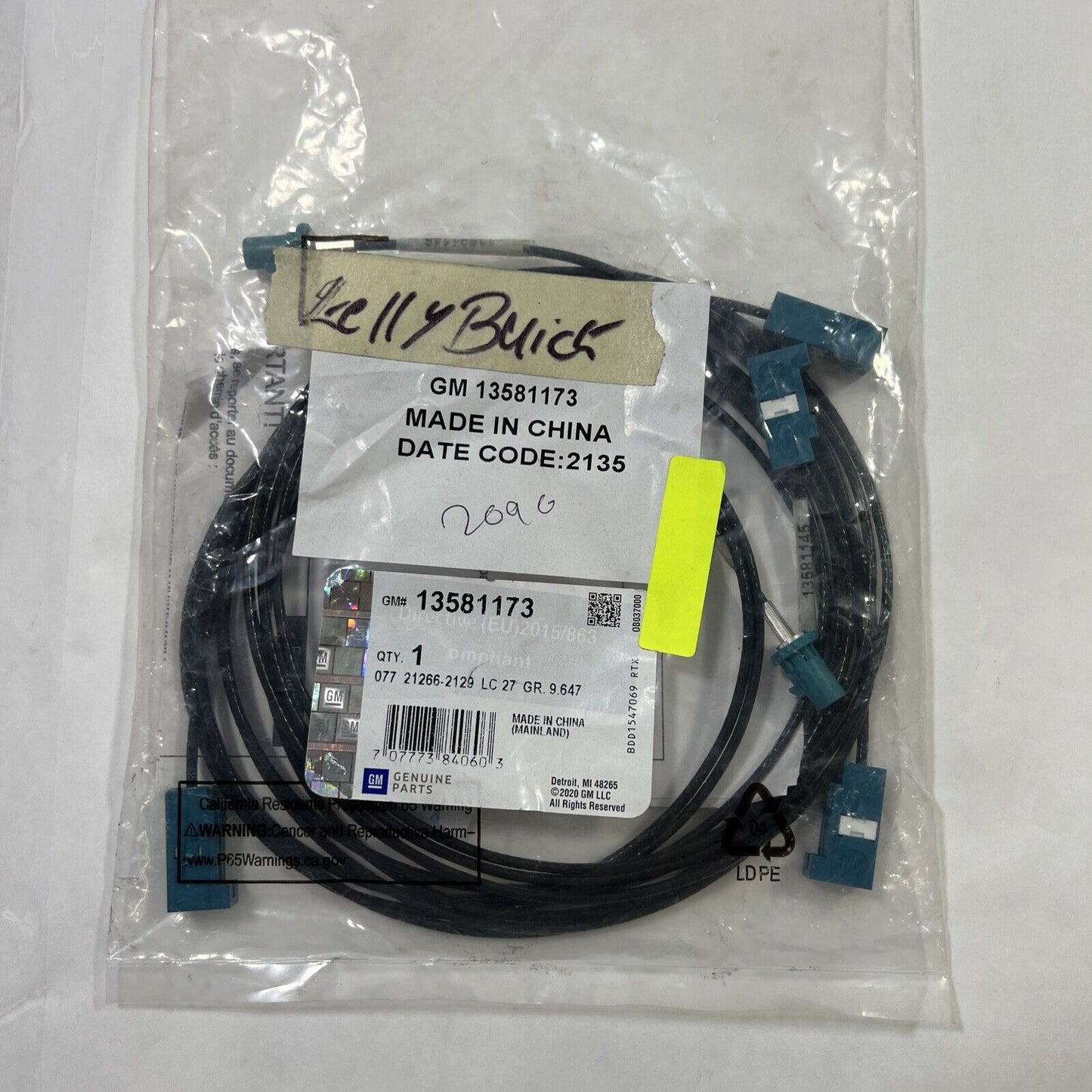 Genuine OEM GM XTS XM Digital Radio & GPS Navigation Antenna Coax Cable 13581173