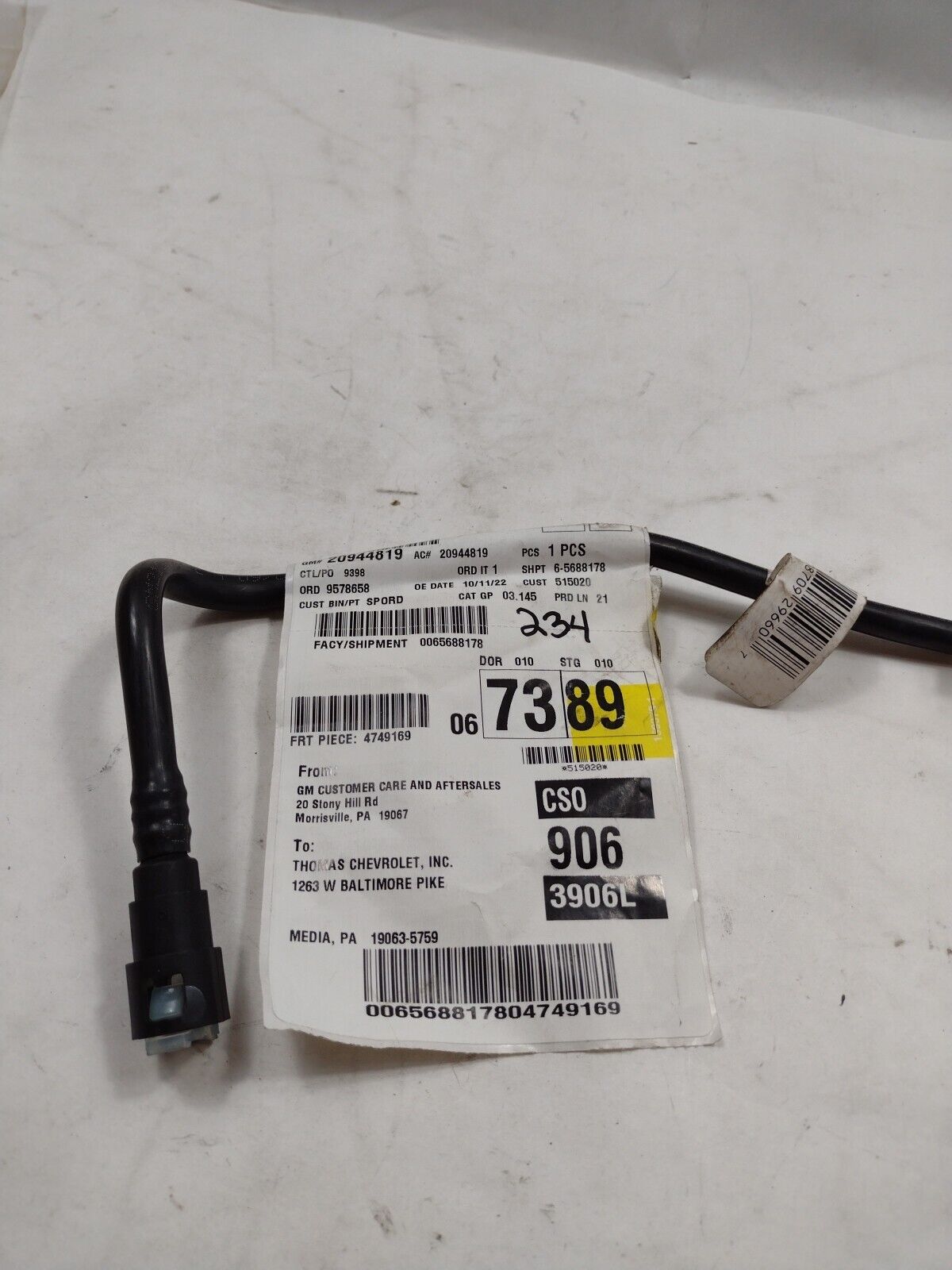 GM Genuine Parts 20944819 Vapor Canister Purge Valve Pipe