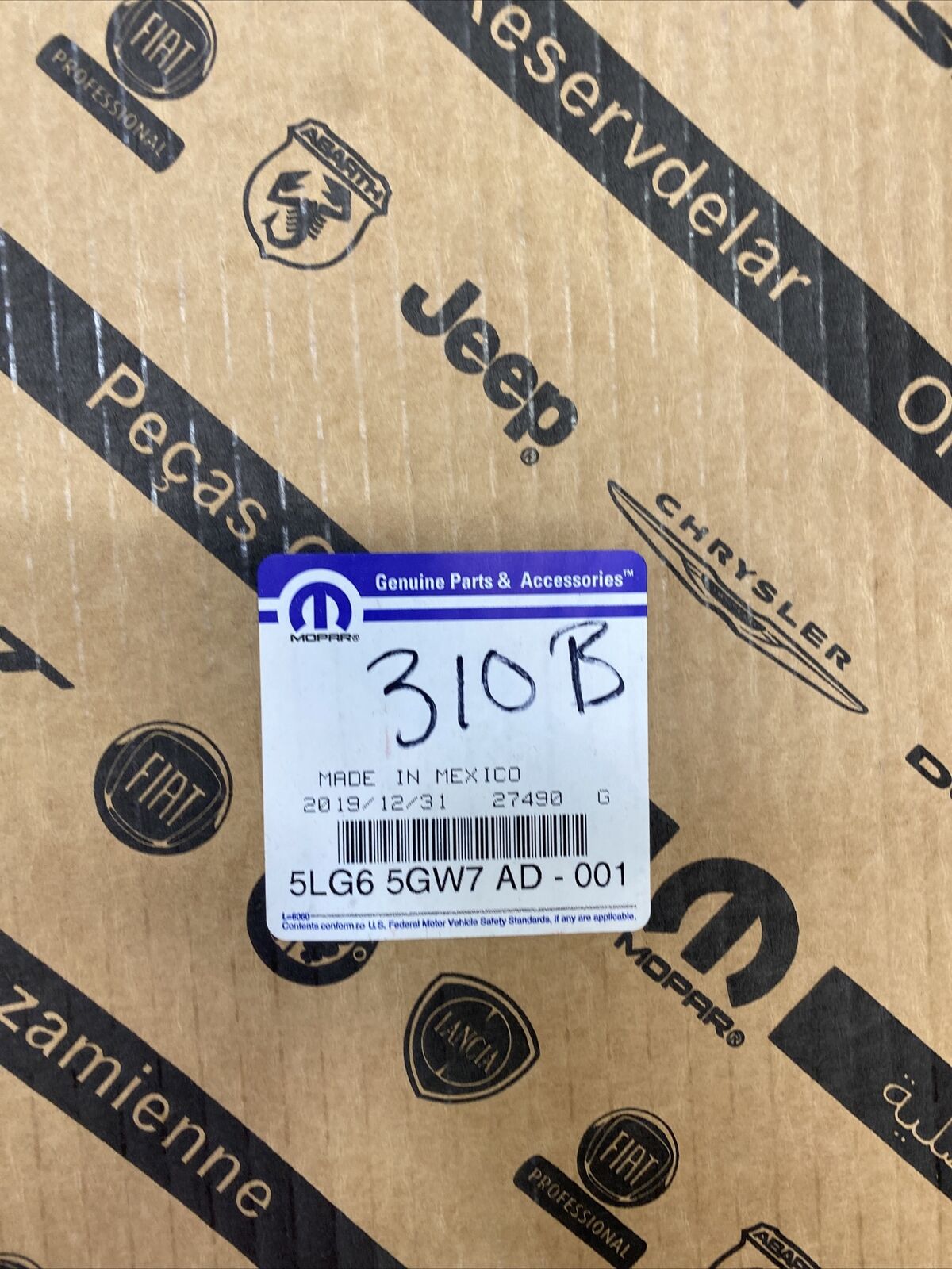 New OEM Genuine Mopar Filler Panel 5LG65GW7AD