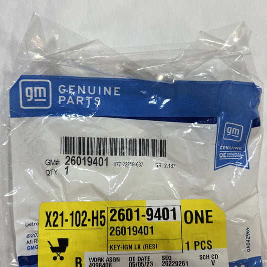 Genuine OEM GM Ignition Key 26019401