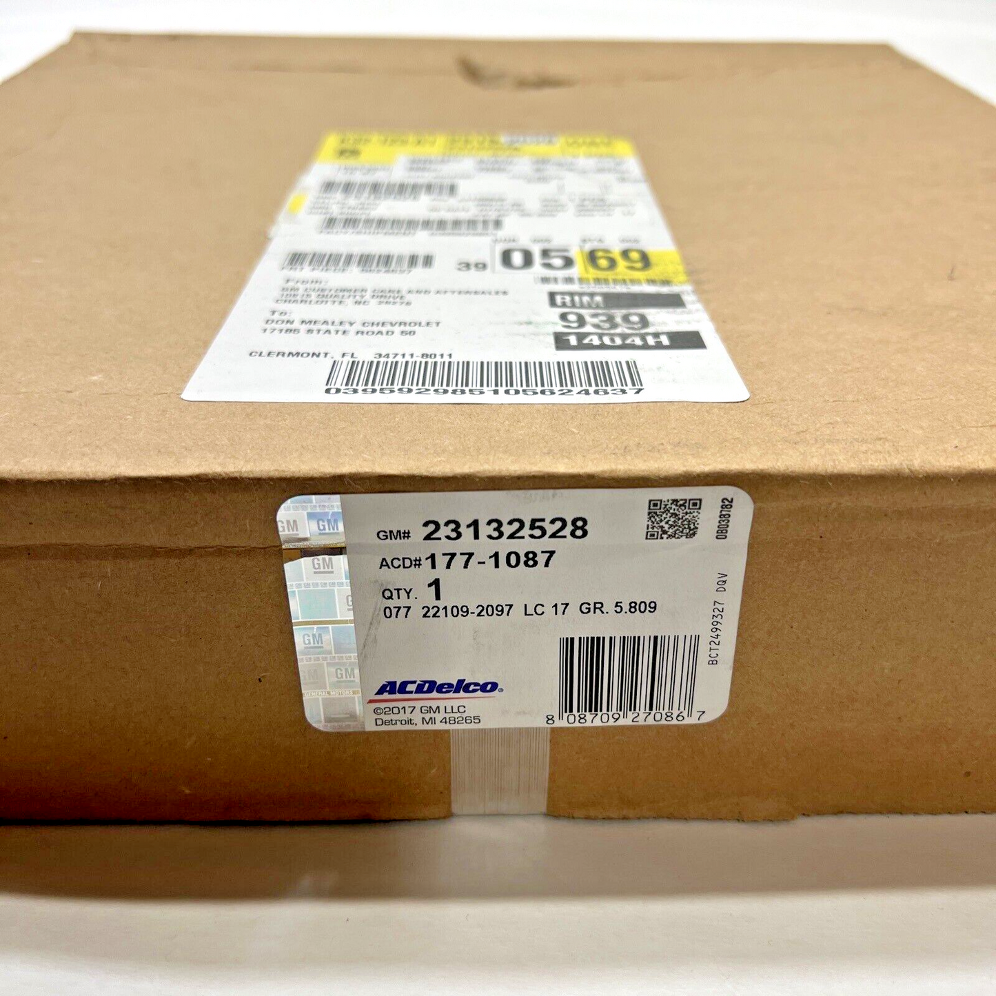 Genuine OEM GM ACDelco Camaro Rear Disc Brake Rotor 2010-2015 1771087 13501315