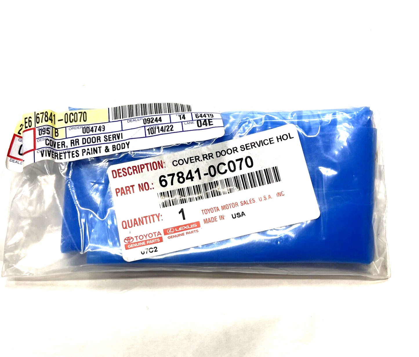 New OEM Genuine Toyota Tundra 2007-2021 Rear Door Service Hole Cover 678410C070