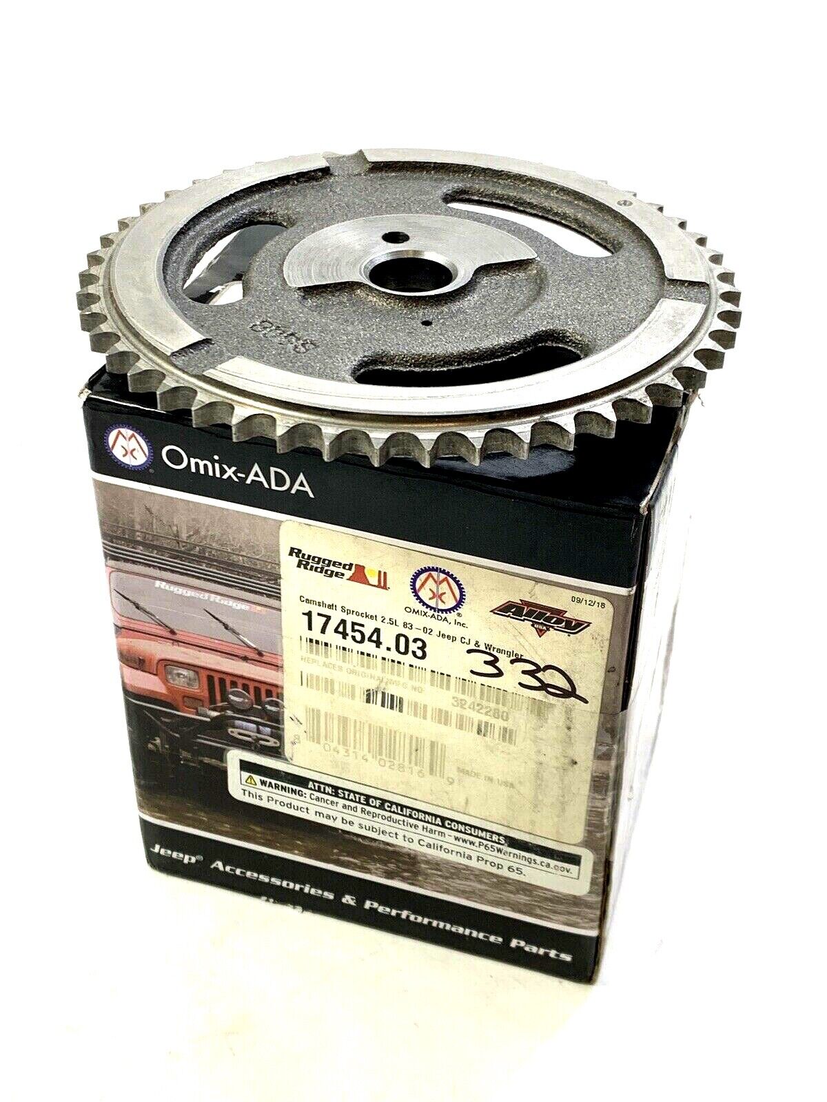 New Engine Timing Camshaft Gear for Jeep CJ Wrangler 1983-2001 Omix-ADA 17454.03