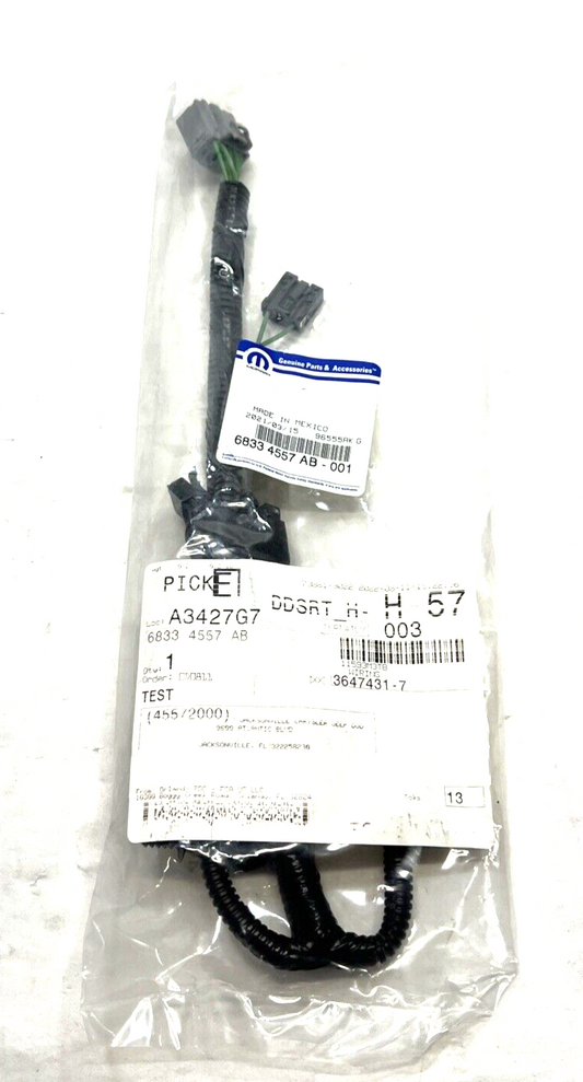 New OEM Genuine Mopar Seat Back Wire Wiring Harness Assembly 68334557AB