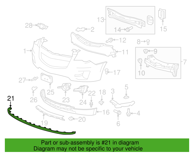 New OEM GM Chevy 2012-16 Equinox Front Bumper Grille Grill-Deflector 20849309