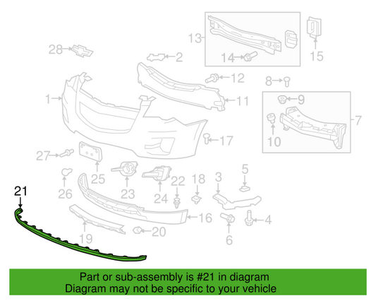 New OEM GM Chevy 2012-16 Equinox Front Bumper Grille Grill-Deflector 20849309