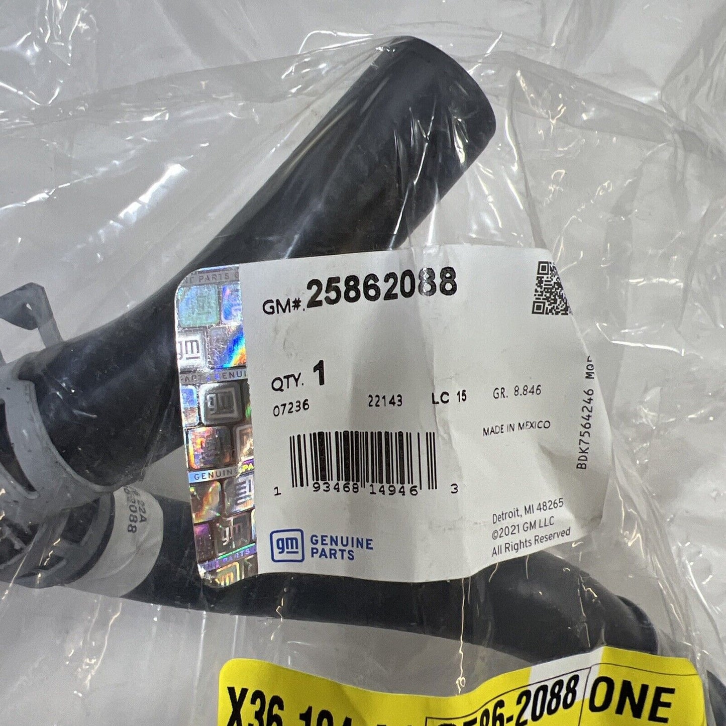 Genuine OEM GM ACDelco Enclave Heater Outlet Hose 2007-2017 25862088