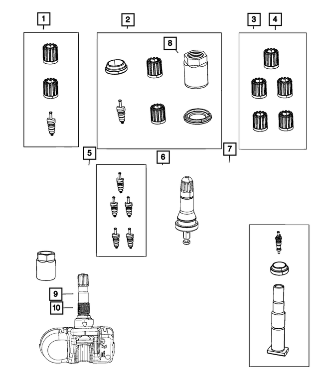 Genuine OEM Mopar Dodge Challenger TPMS Tire Pressure Sensor 08-21 68406529AB