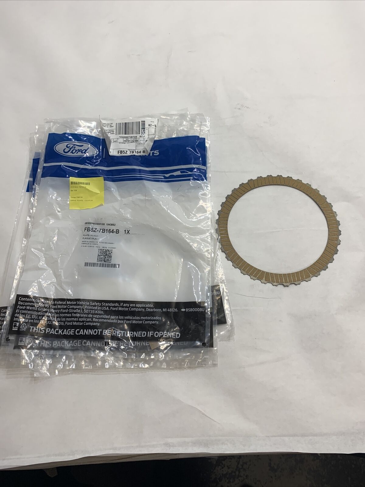 New OEM Ford EcoSport 15-21 Transmission Clutch Friction Plate FB5Z-7B164-B