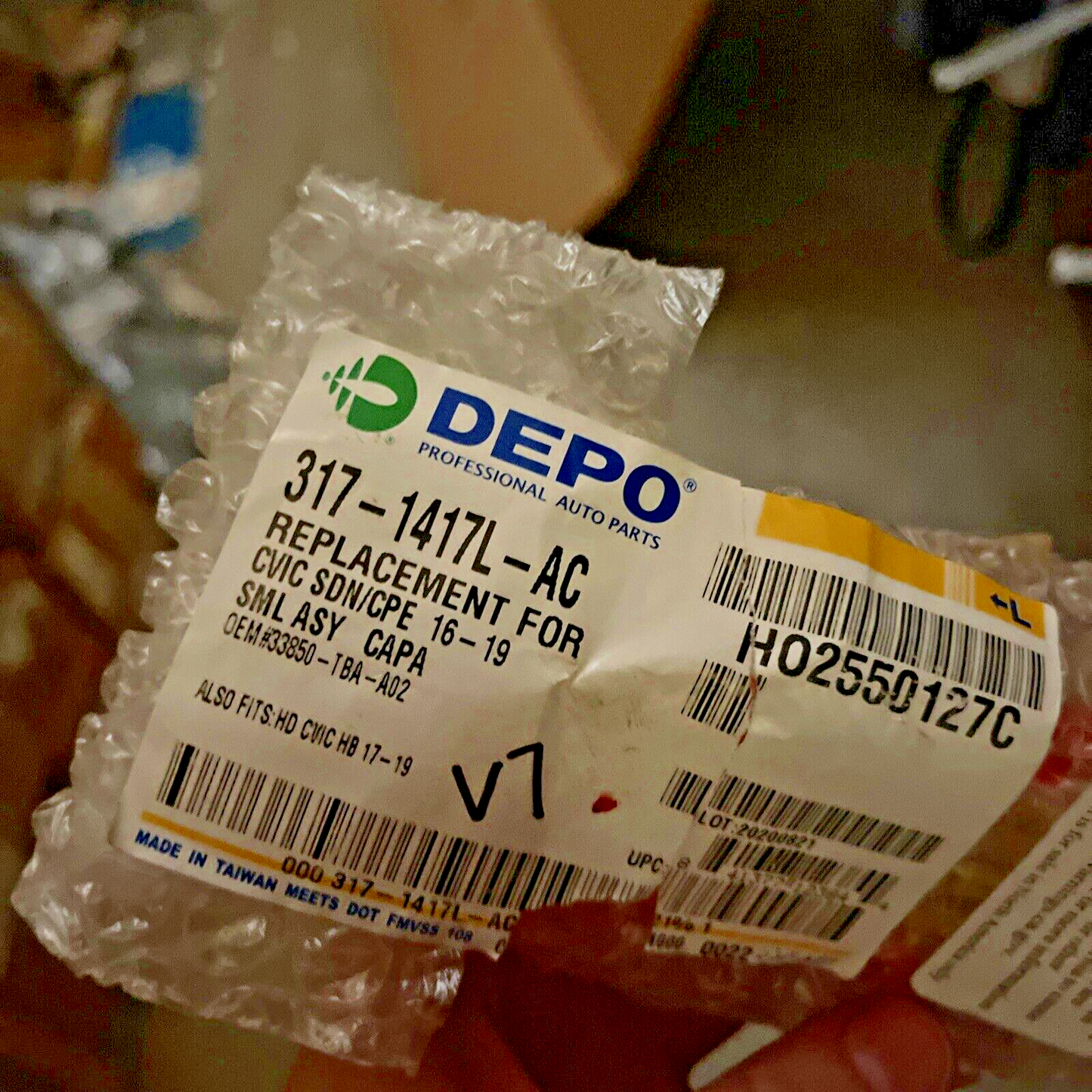New OEM Genuine Depo Driver Side Replacement Side Marker Light 3171417LAC
