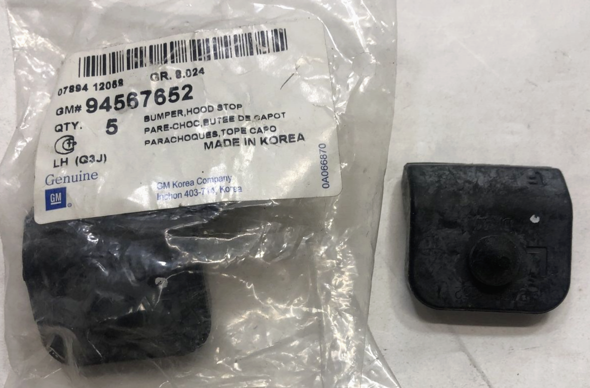 New OEM Genuine GM Chevrolet 11-17 Left Driver Side Hood Stop Bumper 94567652