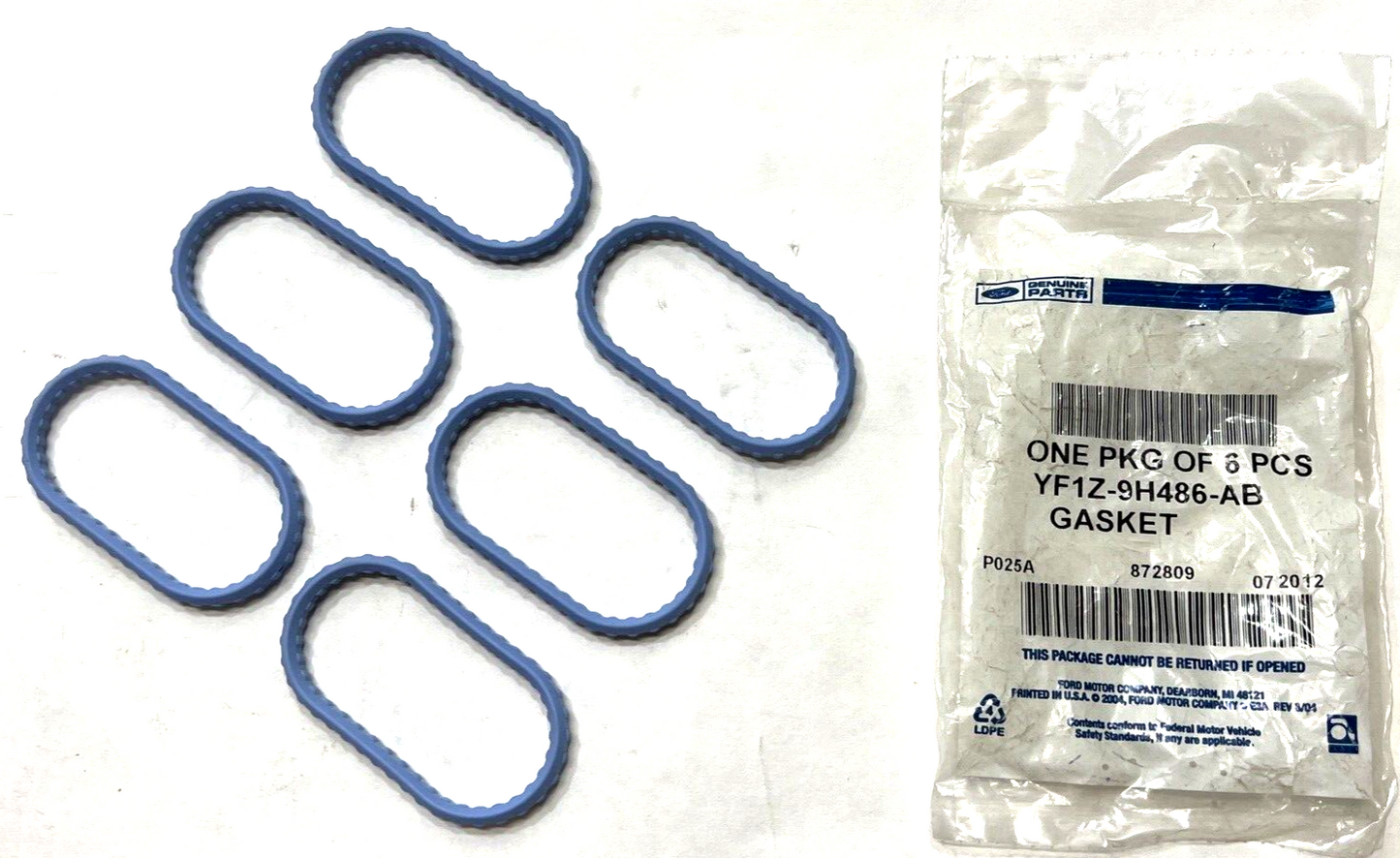 New OEM Ford 6 Pack  INTAKE  GASKETS  PART NUMBER  YF1Z-9H486-AB