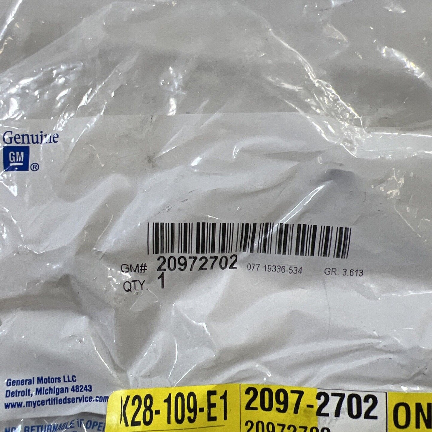 Genuine OEM GM Chevrolet Blazer Exhaust-Front Pipe Gasket 2013-2021 20972702