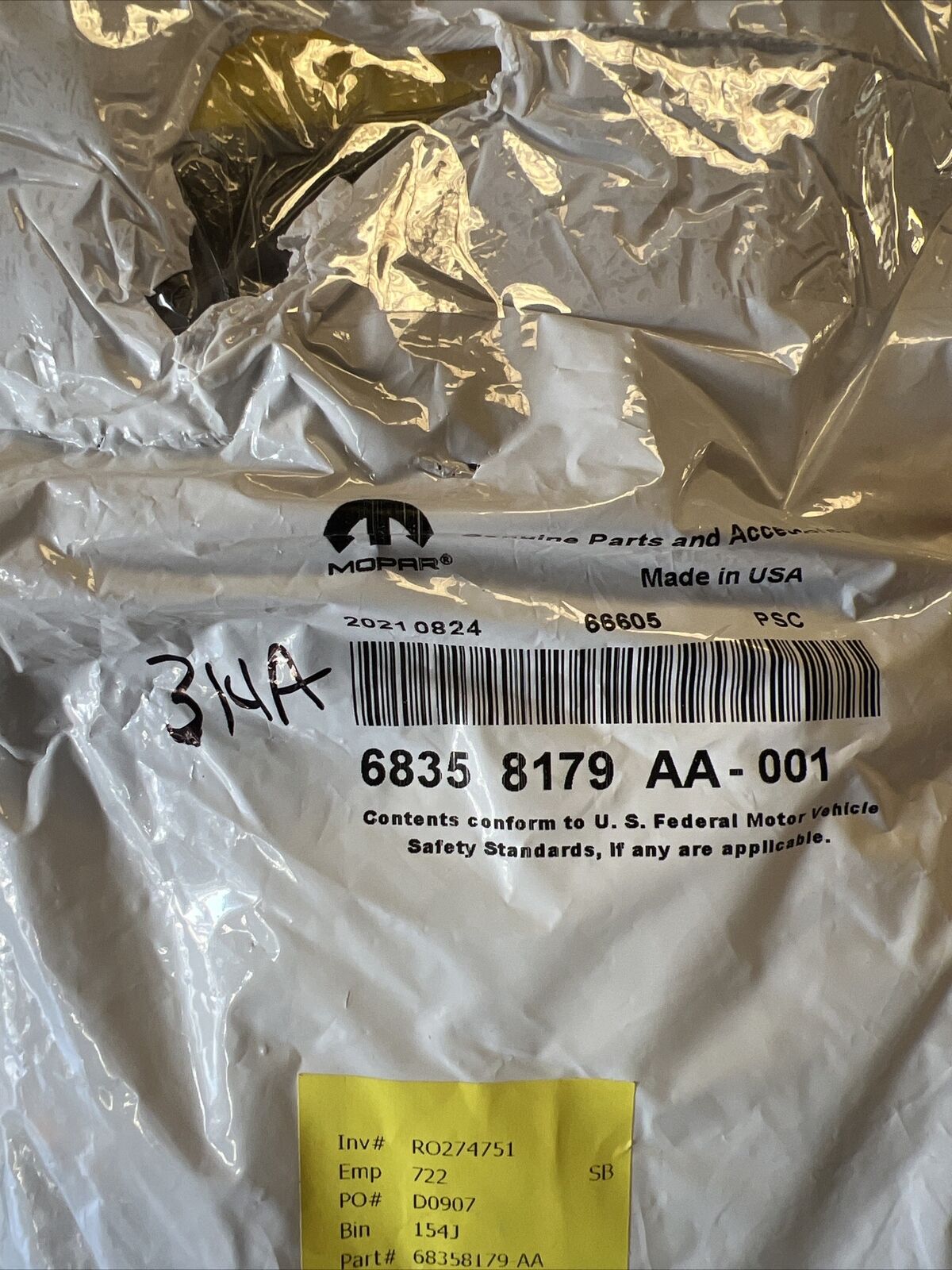 Genuine OEM Mopar Wiring 68358179AA