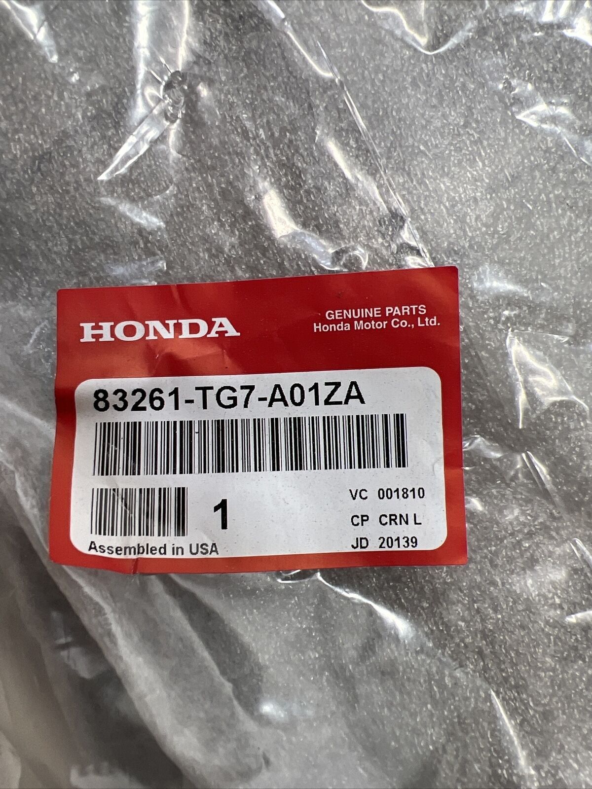 New OEM Genuine Honda Pilot 2016-2021 Rear Right Roof Base Molding 83261tg7a01za