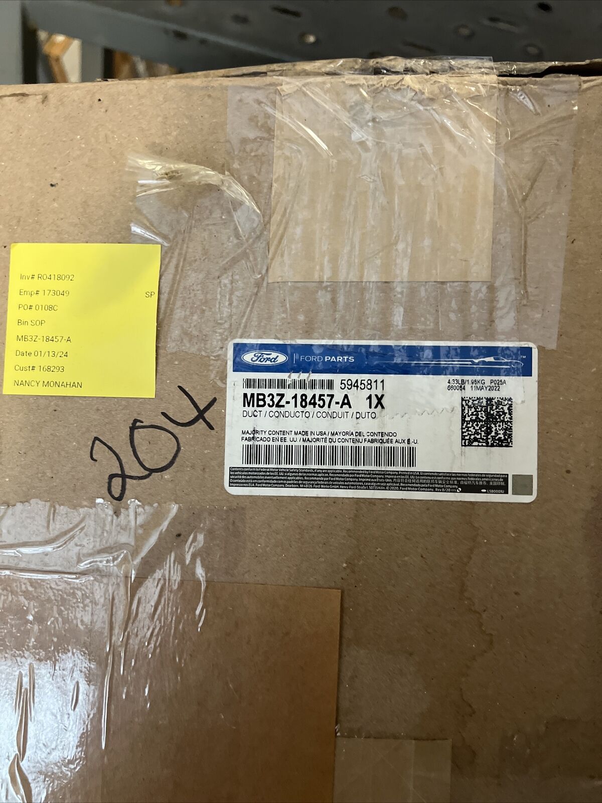 Genuine OEM Ford Bronco Inlet Case 2021-2023 MB3Z18457A