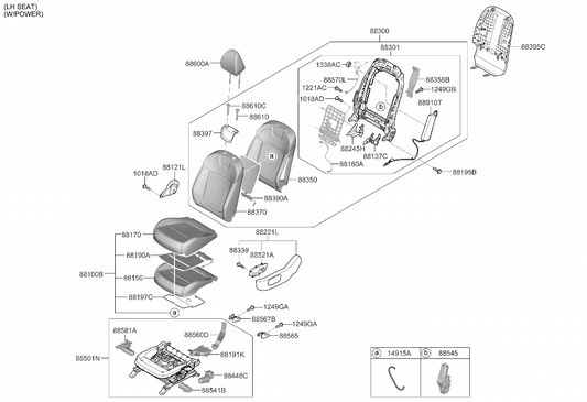 Genuine OEM Hyundai Santa Cruz Covering Assy 2022-2023 88360CW010WDB