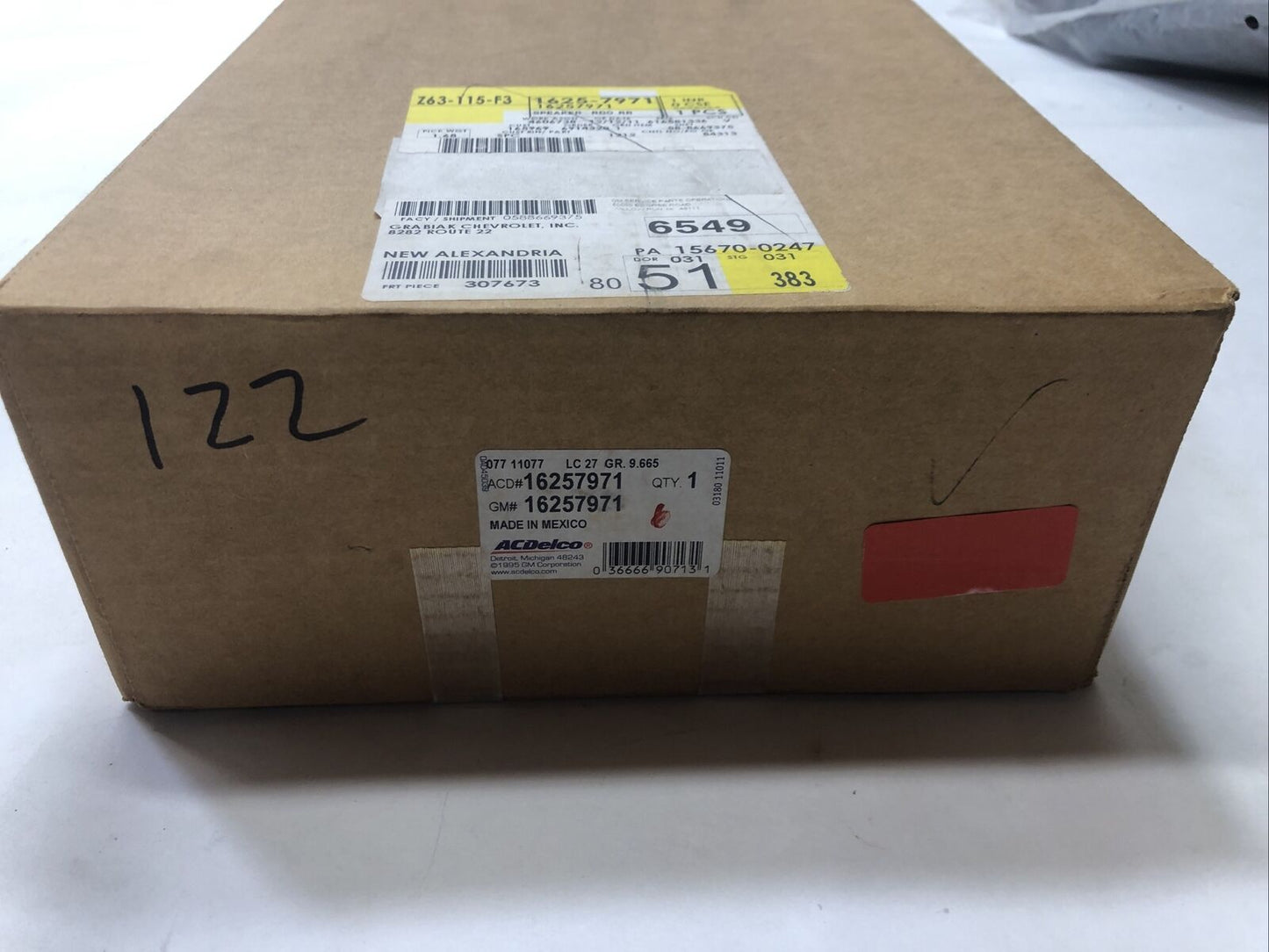 New OEM Genuine GM Pontiac 1999-2005 Rear Radio Speaker Assembly 16257971