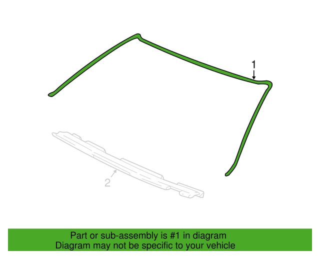 Genuine OEM GM Chevrolet Impala Windshield Reveal Molding 2000-2005 10446566