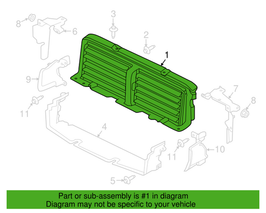 Genuine OEM Jaguar XF Radiator Shutter Assembly 2016-2023 T2H41245