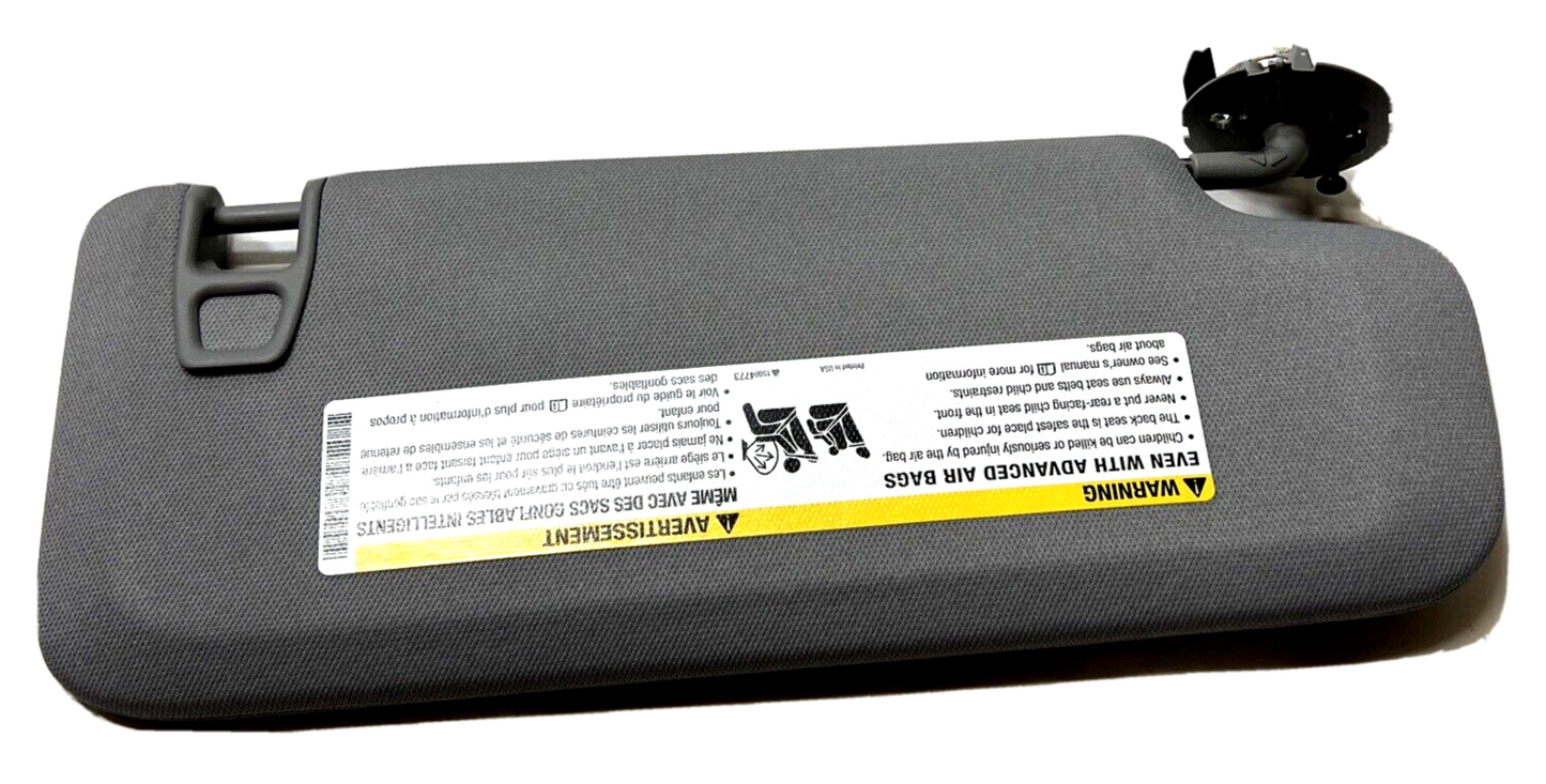 Genuine OEM Genuine General Motors Left Driver Side Sun Visor Gray 23229111