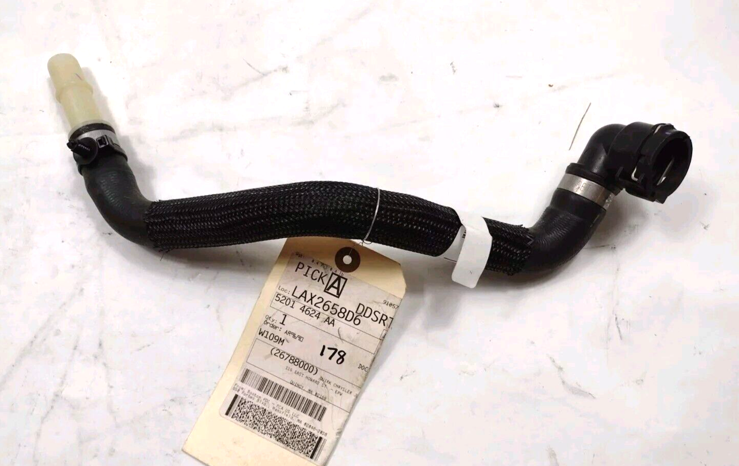 Genuine OEM Mopar Jeep Cherokee Heater Supply Hose 2.4L 2014-2018 52014624AA