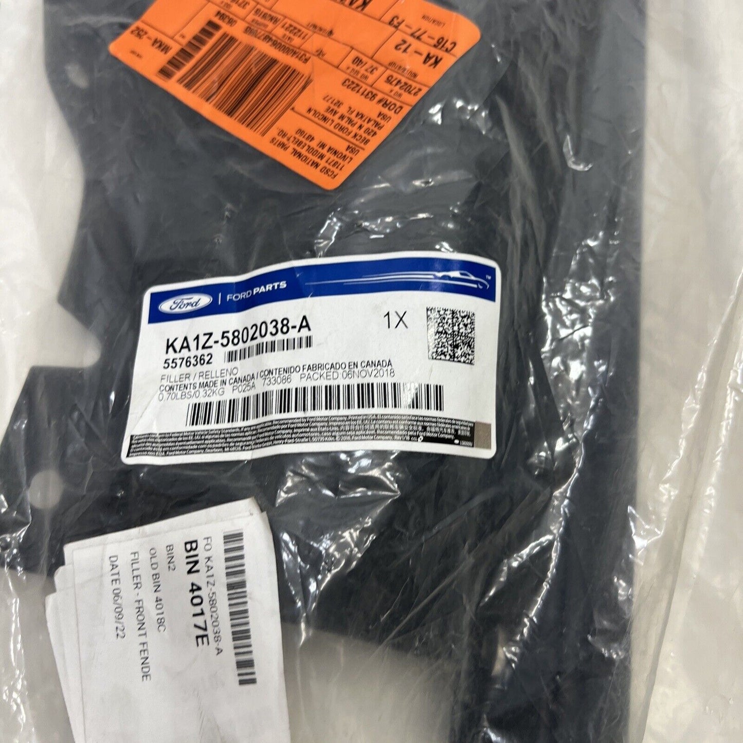 New OEM Genuine Ford 19-23 Right Passenger Side Fender Ledge Cover KA1Z5802038A