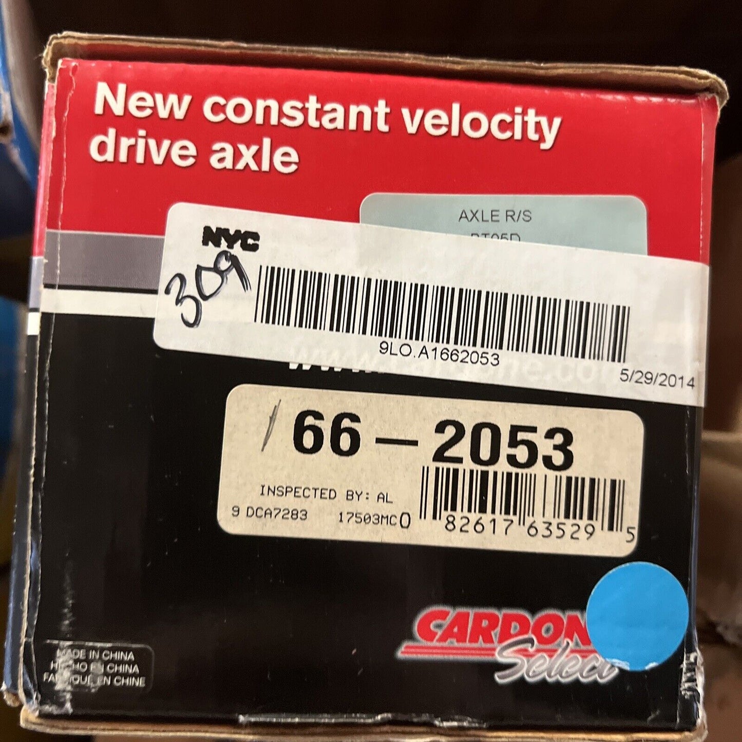 New A1 Cardone CV Half Shaft Axle Front Passenger Right Side New RH Hand 66-2053