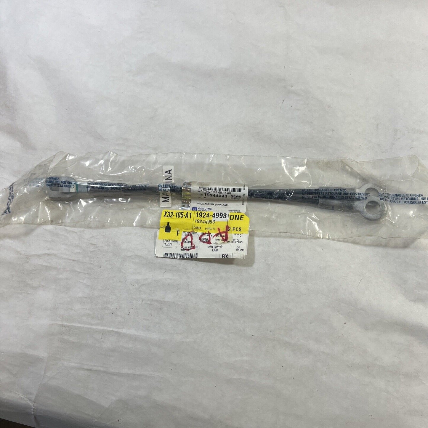 Genuine OEM GM Chevrolet C2500 Pickup Box Tailgate Cable 1988-2000 19244993