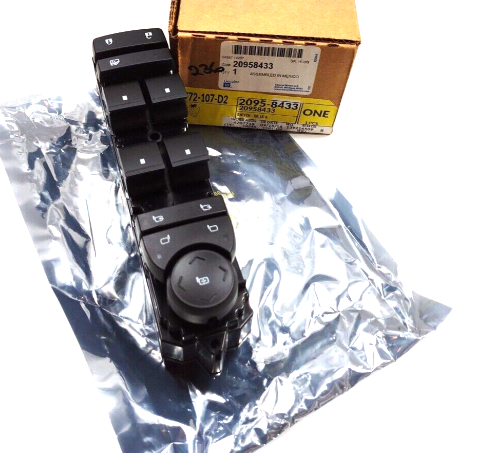 Genuine OEM GM Driver Side Door Lock and Window Switch 20958433