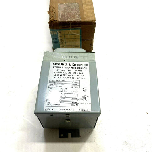 New Acme Transformer Type 1 Enclosure 100VA 1 Phase T-81055