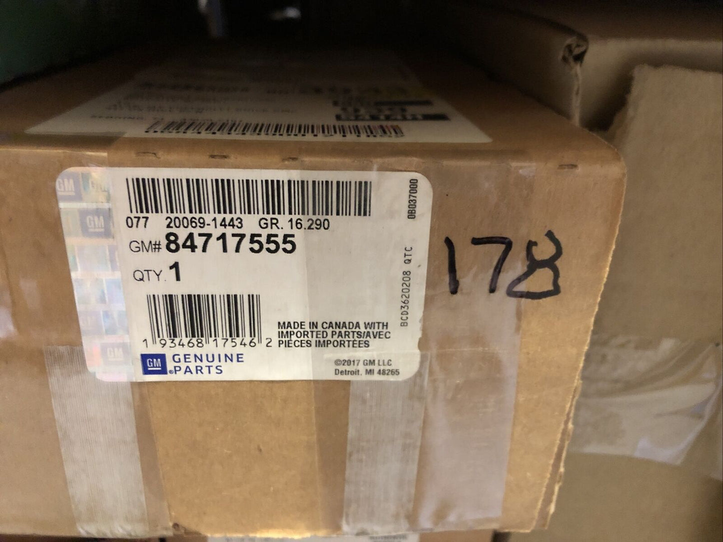 New OEM GM Front Driver Side Window Frame  84717555