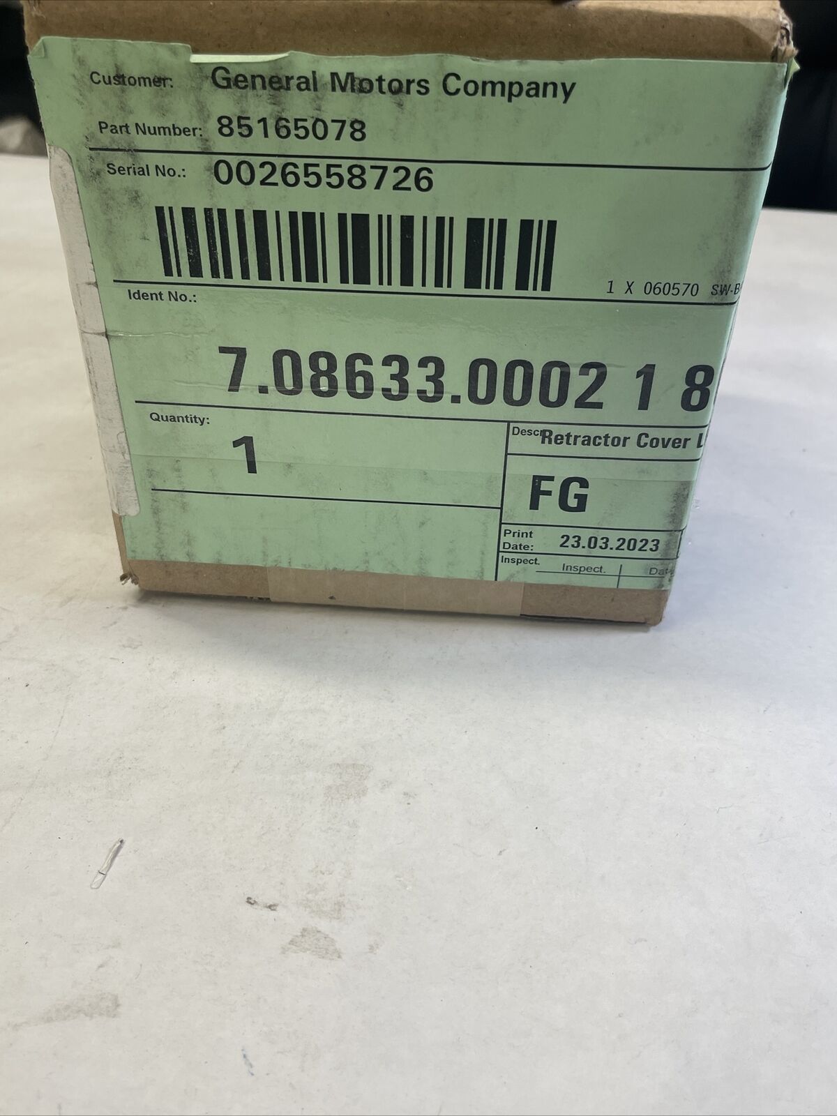 GM Chevrolet Corvette Driver Seat Belt Retractor Trim Cover 20-23 85165078