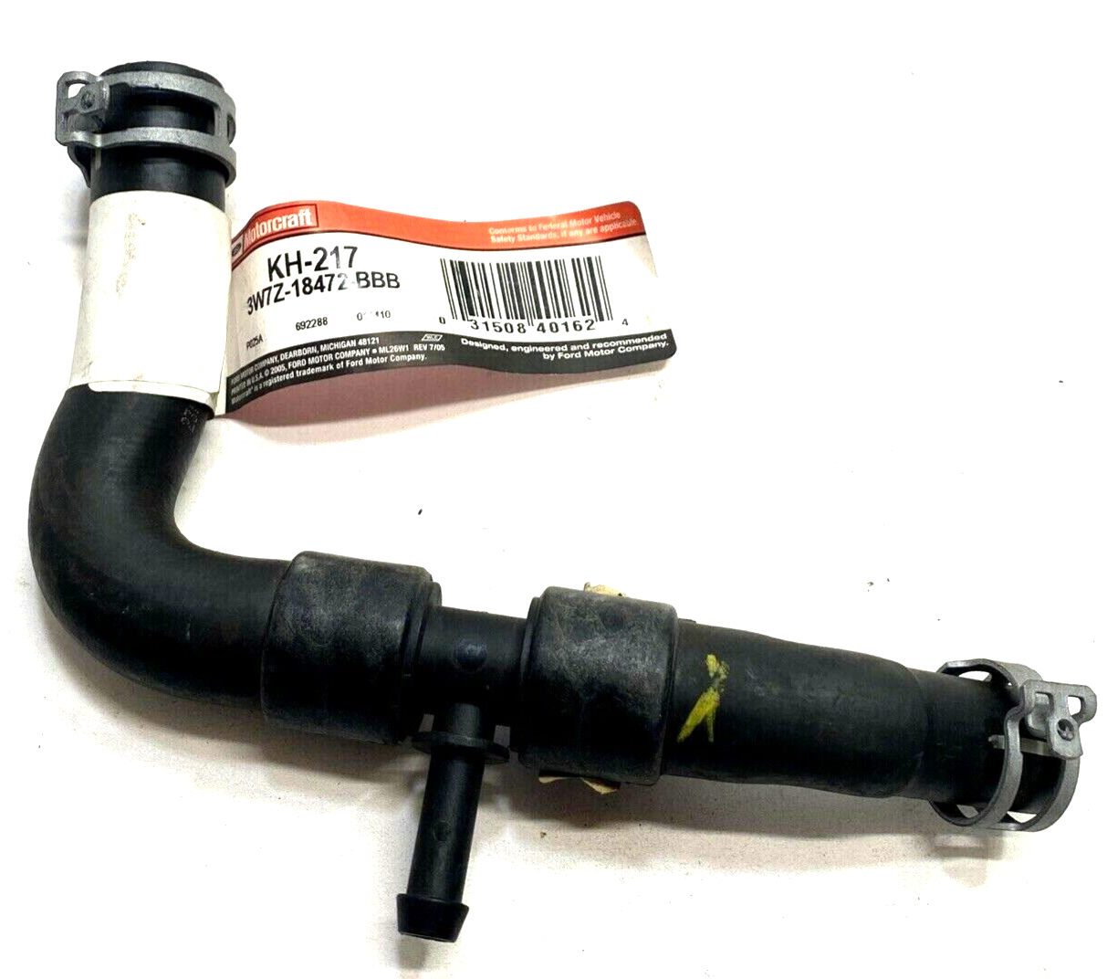 New OEM Ford  HVAC Heater Hose 3W7Z-18472-BBB Motorcraft KH217