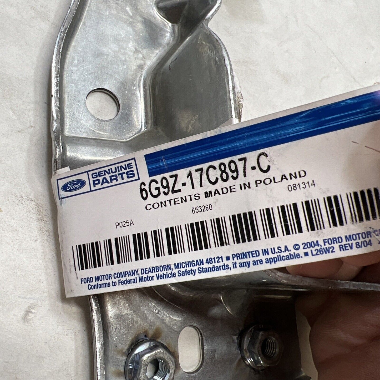 New OEM Genuine Ford Fusion 2013-2014 Right Bumper Bracket 6G9Z17C897C