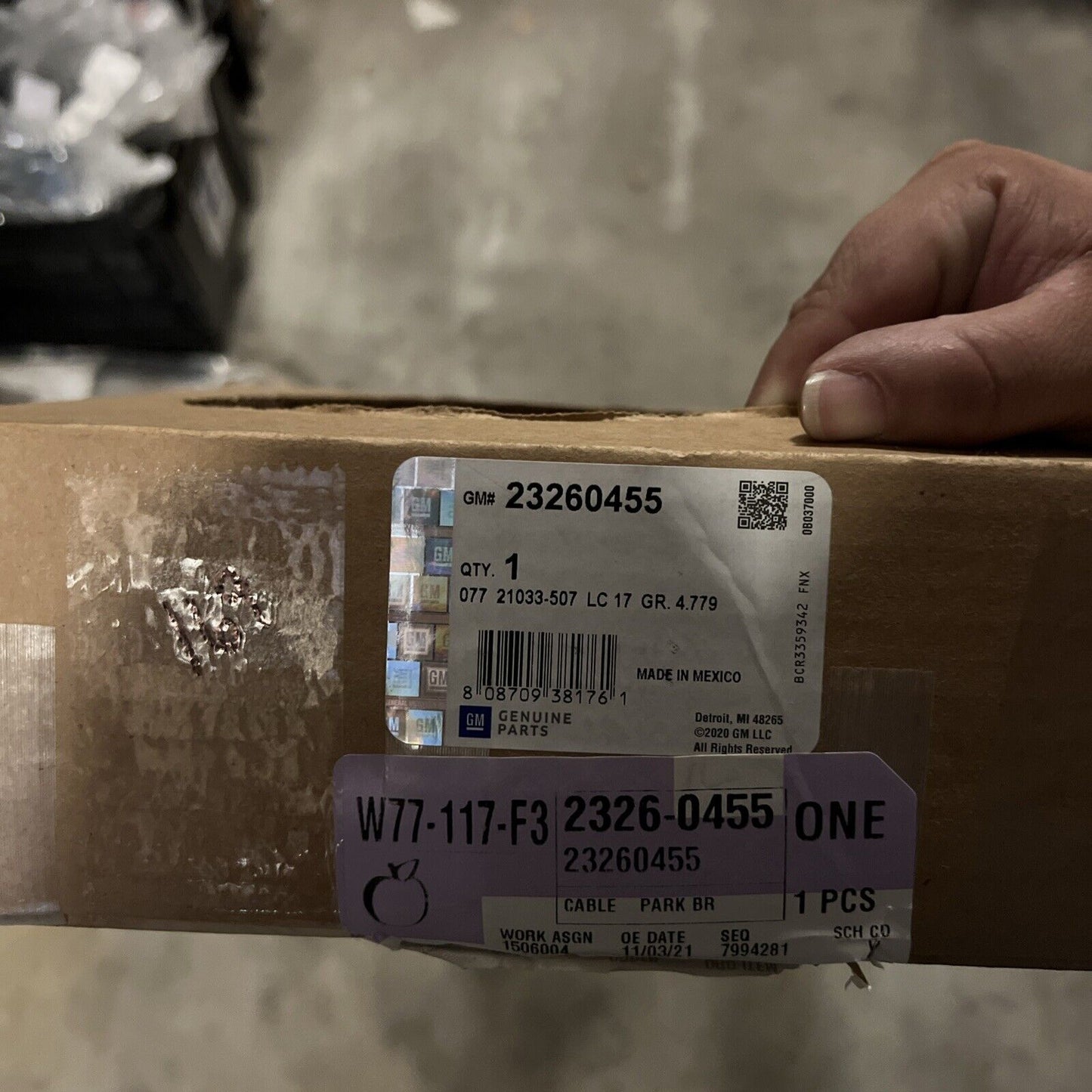 Genuine OEM GM Suburban Rear Right Side Parking Brake Cable 2015-2020 23260455