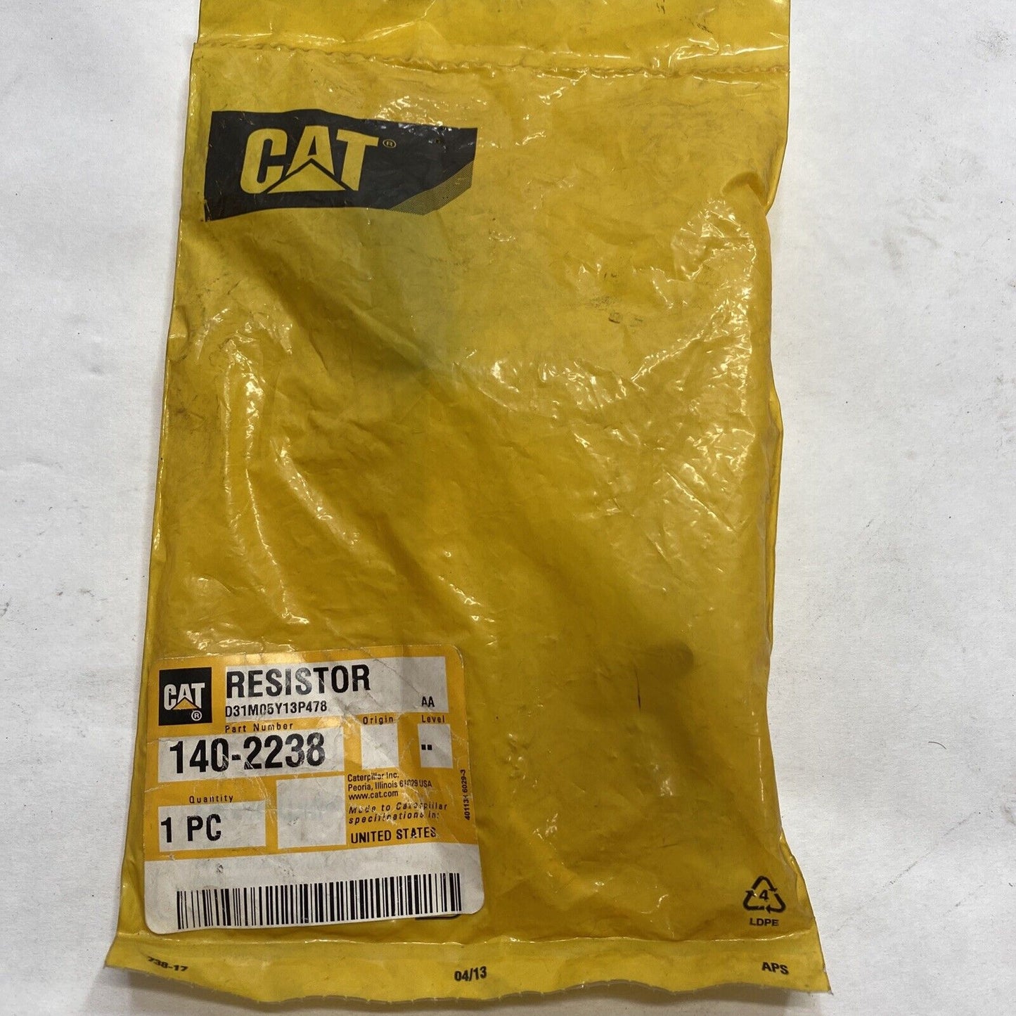 New OEM CATERPILLAR Original Caterpillar Part, Resistor 140-2238