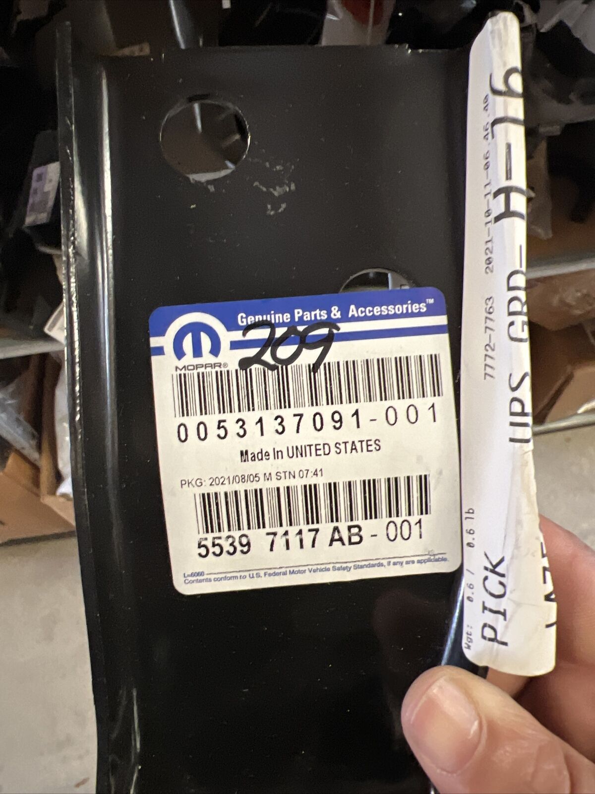 New OEM Genuine Mopar Jeep Wrangler Left Driver Side Mount Bracket 55397117AB