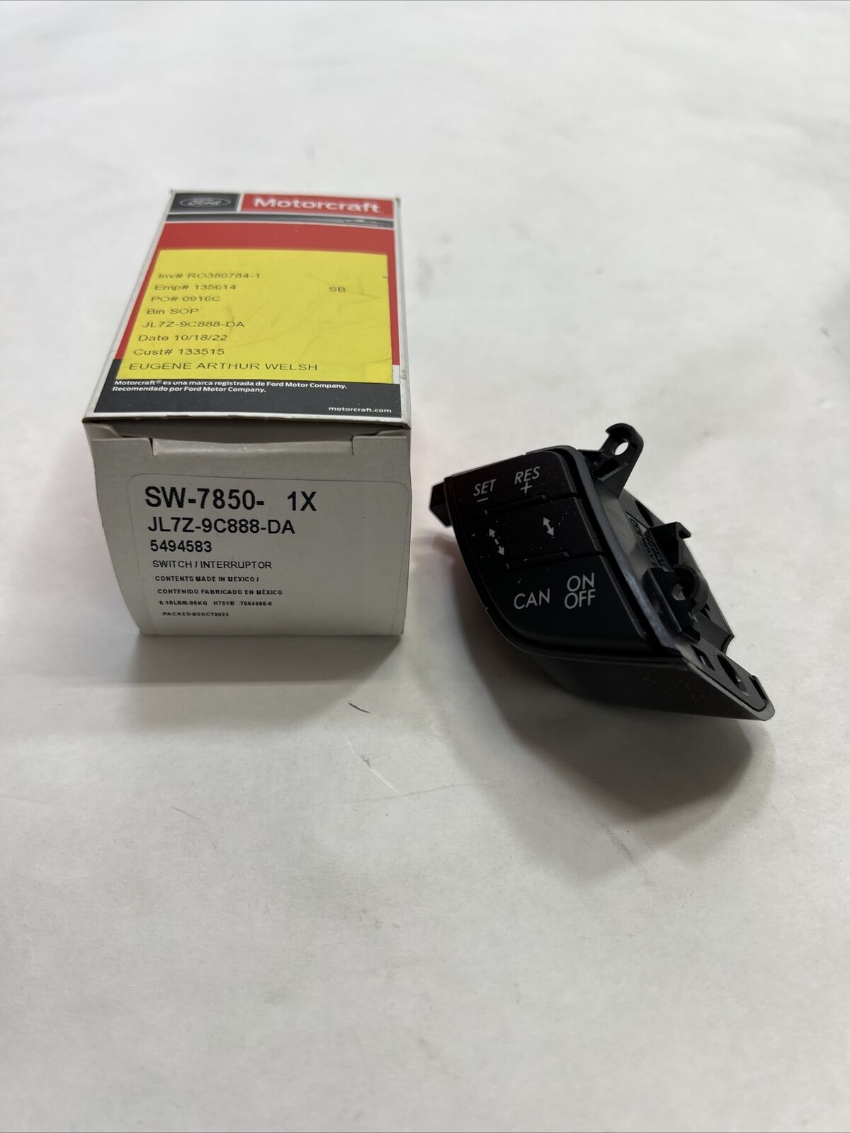 New OEM Ford Navigator 18-23 Left Driver Side Cruise Switch JL7Z9C888DA SW7850