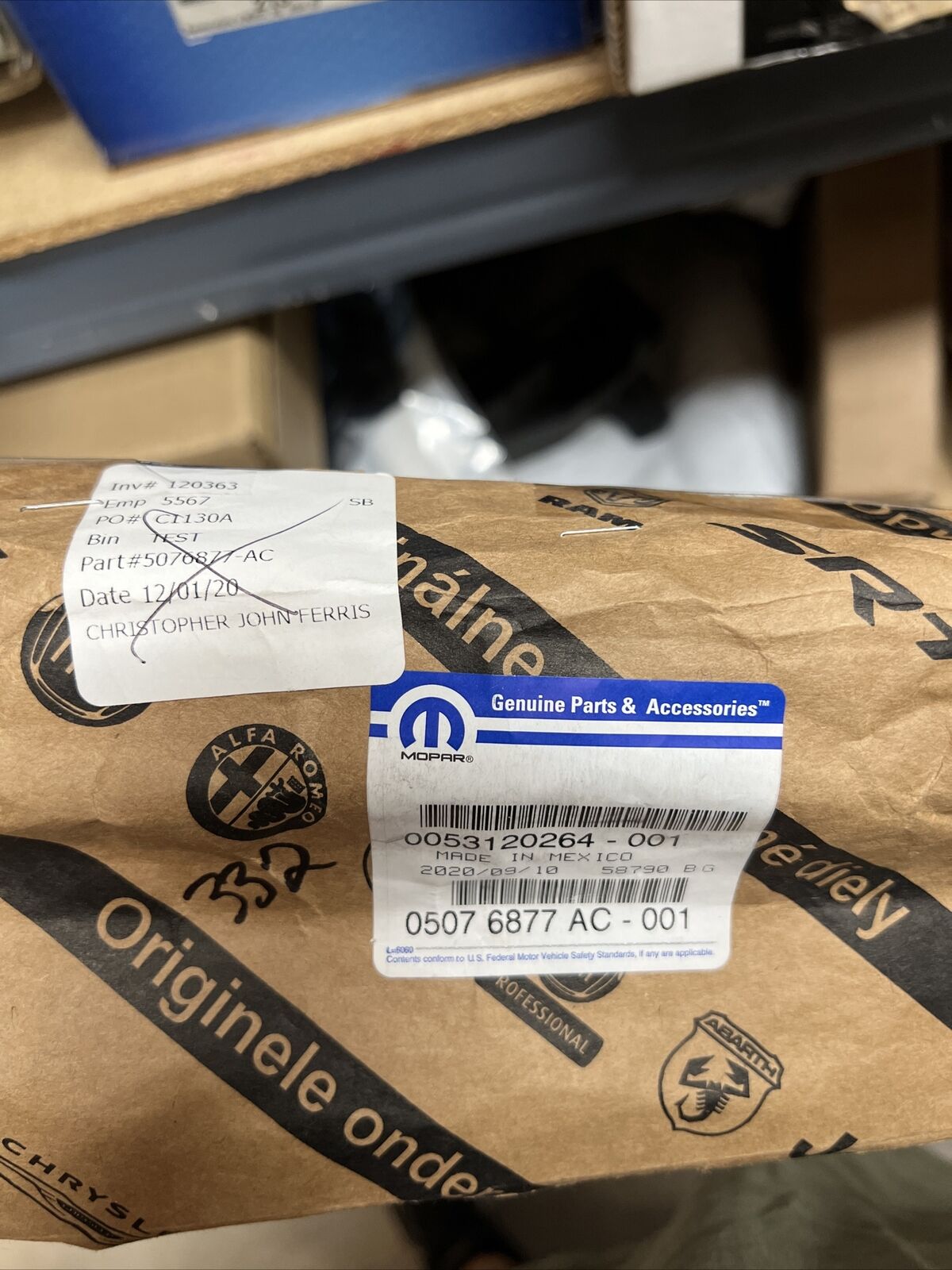 New OEM Genuine Mopar 09-20 Rear Left Door Weather-strip Inner Belt 5076877AC